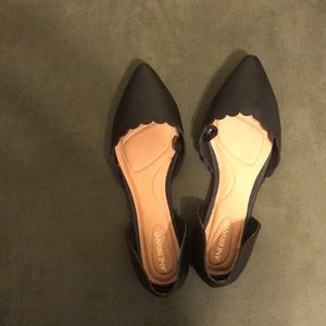 Scalloped Leather Flats
